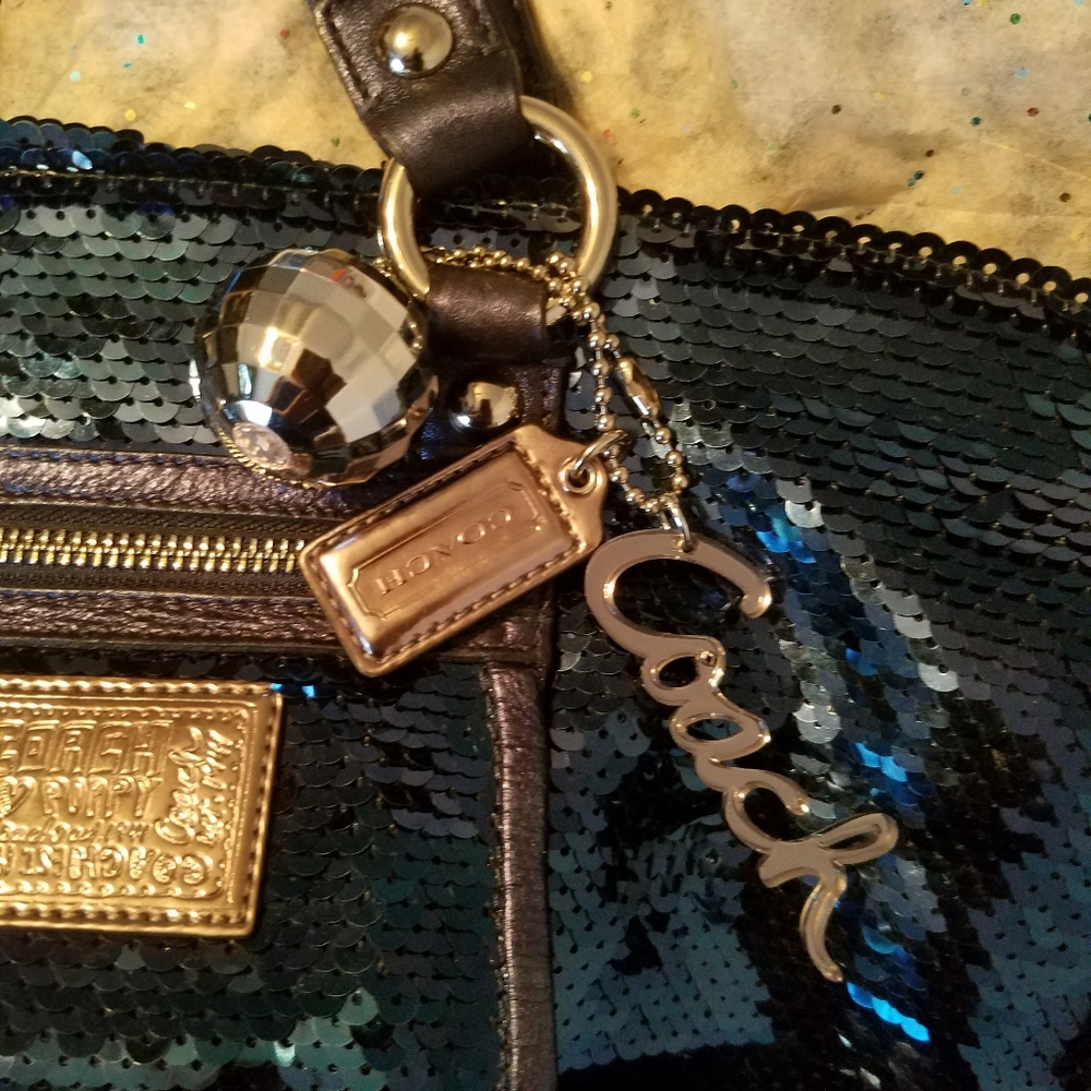 Authentic Limited Edition Sequins Coach Handbag - image 4